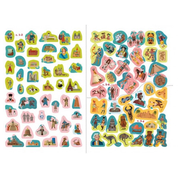 Атлас історії з багаторазовими наліпками (українською мовою)