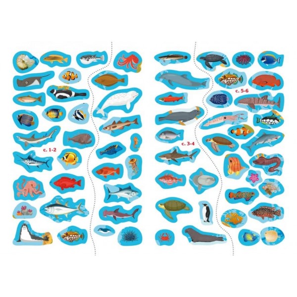 Атлас океанів з багаторазовими наліпками (українською мовою)