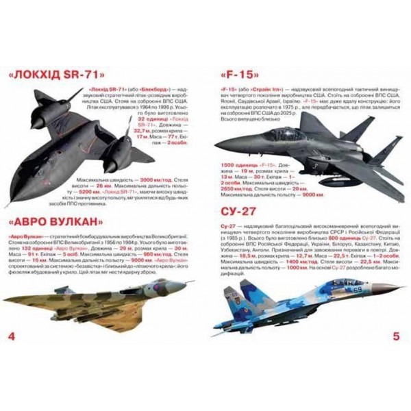 Велика книжка. Бойові літаки (українською мовою)