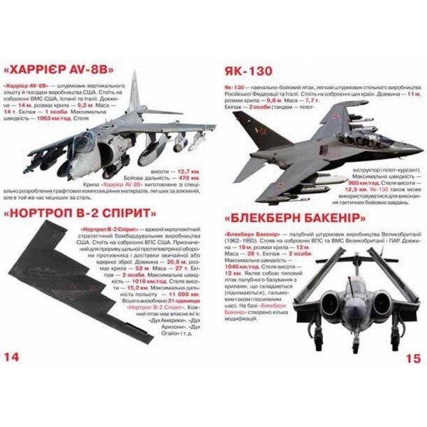 Велика книжка. Бойові літаки (українською мовою)