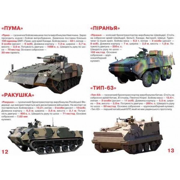 Велика книжка. Бойові машини (українською мовою)