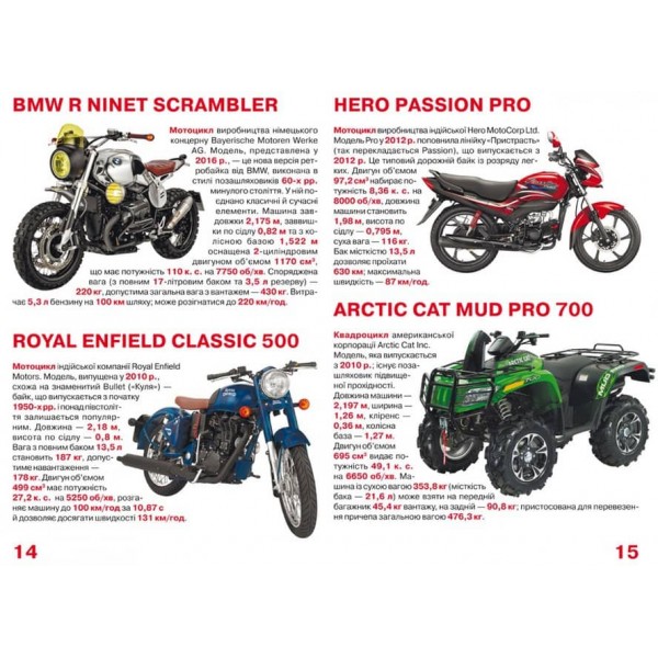 Велика книжка. Мотоцикли, мопеди, моторолери, скутери (українською мовою)