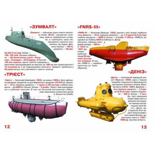 Велика книжка. Підводні човни та підводні апарати  (українською мовою)