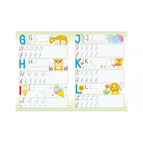 Англійська абетка. Багаторазові прописи (російською мовою)