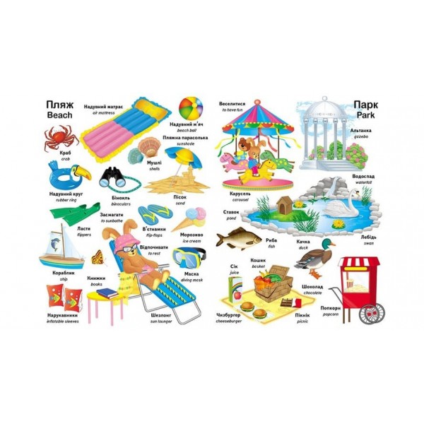 Перші слова малюка + англійська (російською мовою)