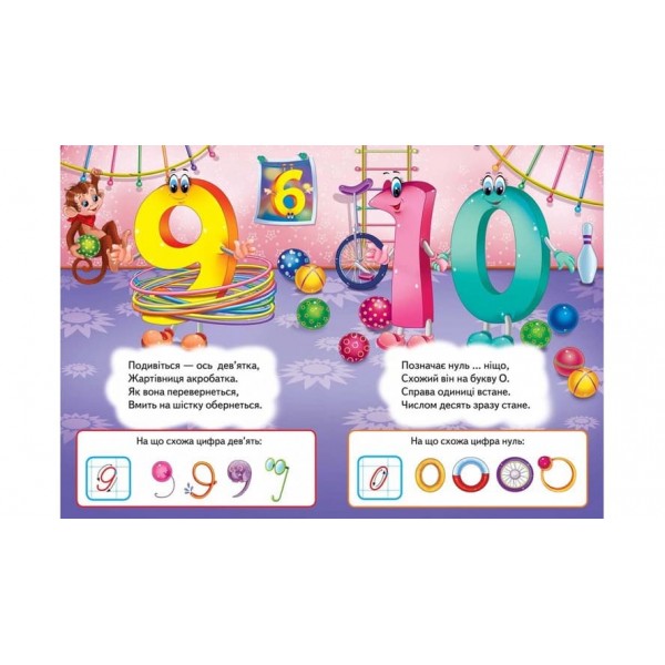 Вчимо цифри. Вчимося з радістю (російською мовою)