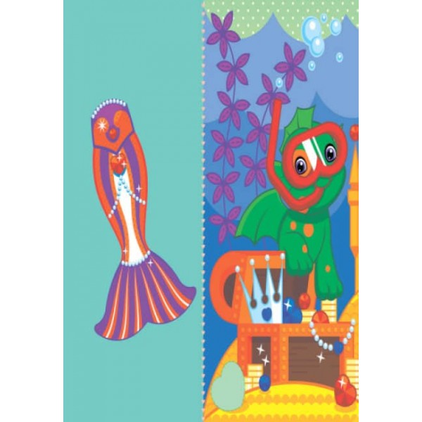 Одягни ляльку. Принцеса. Фарбувалка + наліпки