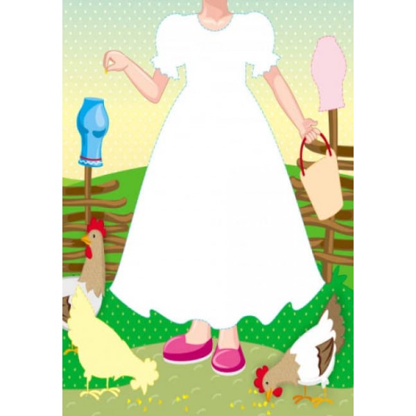 Одягни ляльку. Україночка. Фарбувалка + наліпки