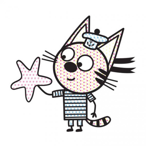 Кольоровий БУЛЬ. Три Коти. Море (українською мовою)