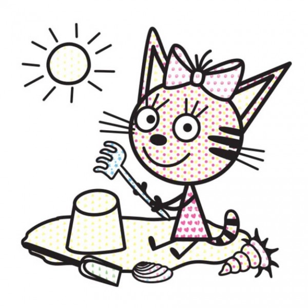 Кольоровий БУЛЬ. Три Коти. На природі (українською мовою)