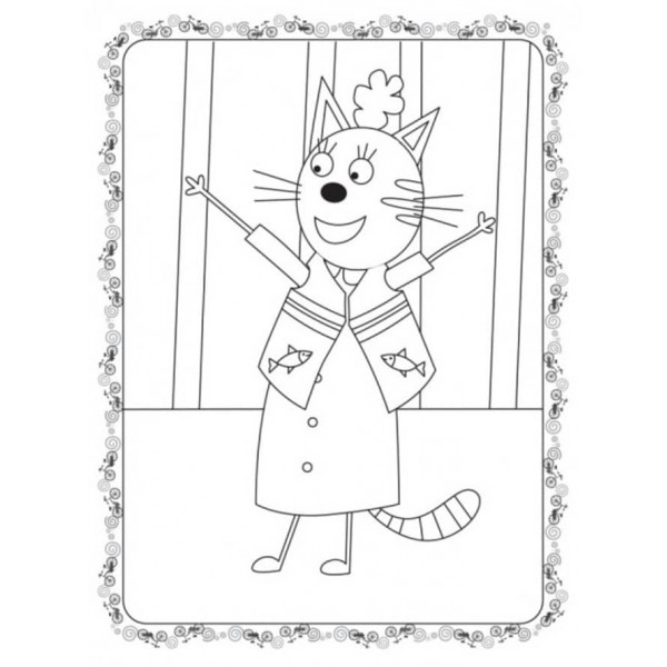 Кольоровий штрих. Три коти. Велосипед (українською мовою)