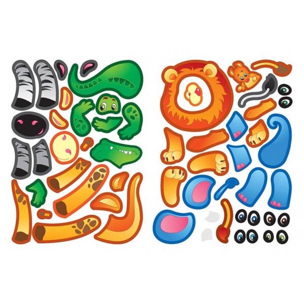 Аплікації-наліпки. Тварини (українською мовою)