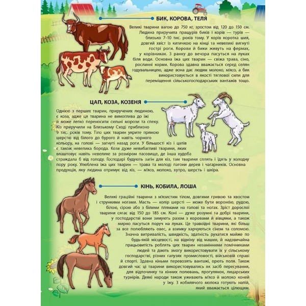 Енциклопедія з наліпками. Свійські тварини (українською мовою)