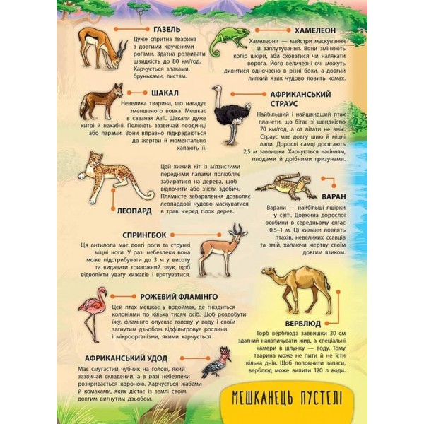 Енциклопедія з наліпками. Тварини світу (українською мовою)