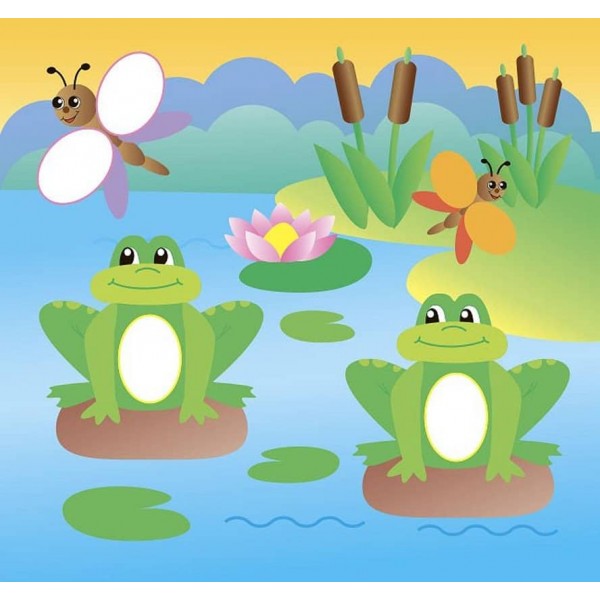 Геометричні наліпки. Кружечки та овальчики (українською мовою)