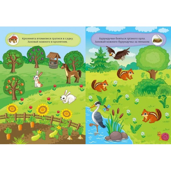 Граємо в хованки. Із чотирилапими друзями (+ наліпки) (українською мовою)