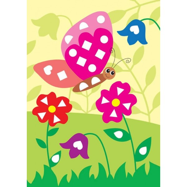 Картинки з мозаїки. Збираю галявину (+ наліпки)