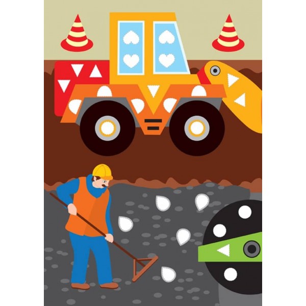 Картинки з мозаїки. Збираю машинки (+ наліпки)