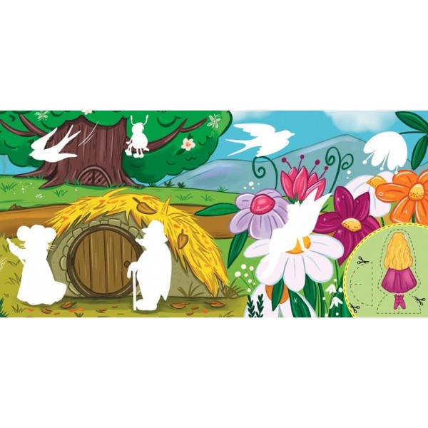 Казки по складах. Дюймовочка (+ наліпки) (українською мовою)