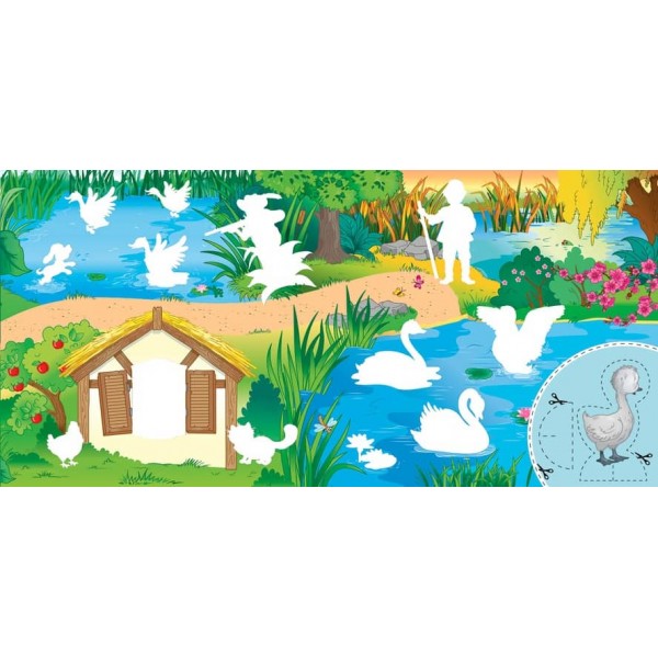 Казки по складах. Гидке каченя (+ наліпки) (українською мовою)