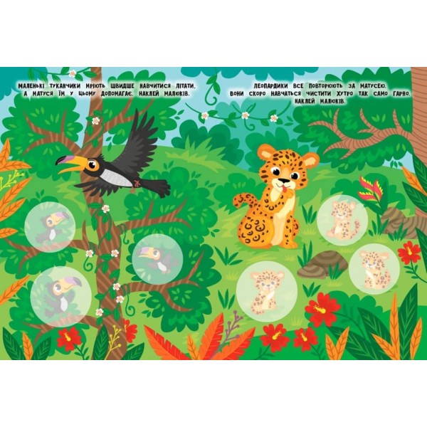 Мами й малюки. Джунглі (з наліпками) (українською мовою)