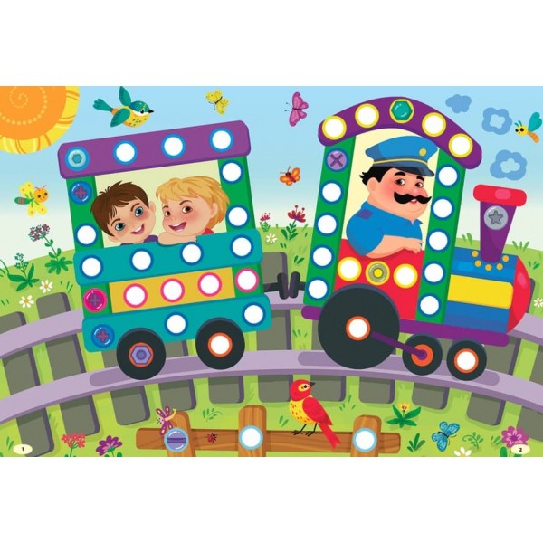 Наліпки-майструвалки. Гвинтики й болтики (українською мовою)