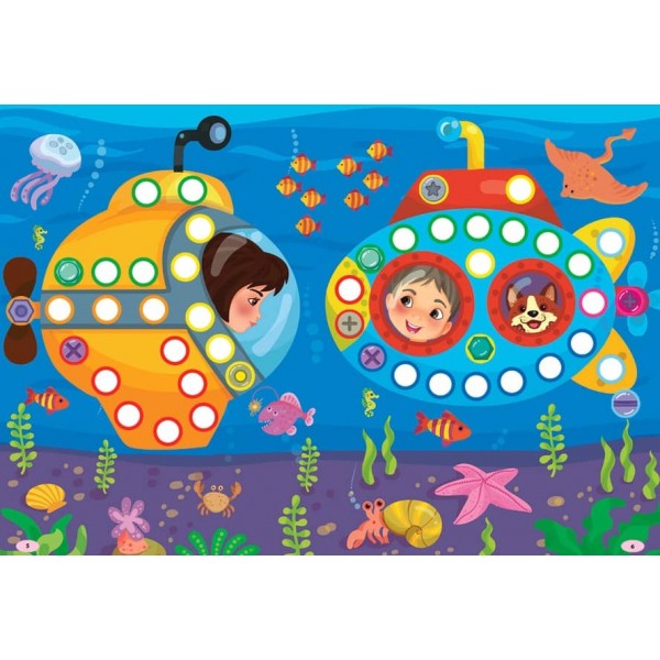 Наліпки-майструвалки. Гвинтики й болтики (українською мовою)