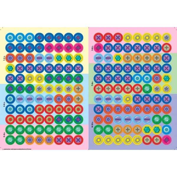 Наліпки-майструвалки. Гвинтики й болтики (українською мовою)