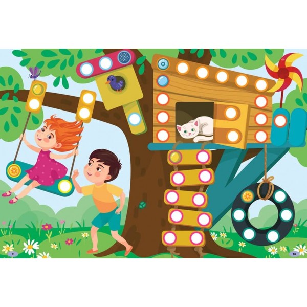 Наліпки-майструвалки. Гвіздочки й кружечк (українською мовою)