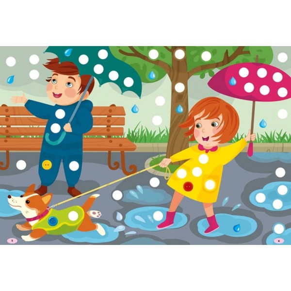 Наліпки-прикрашалки. Крапельки й гудзики (українською мовою)