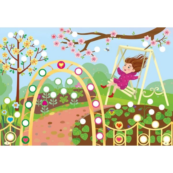 Наліпки-прикрашалки. Квіточки й сердечка (українською мовою)