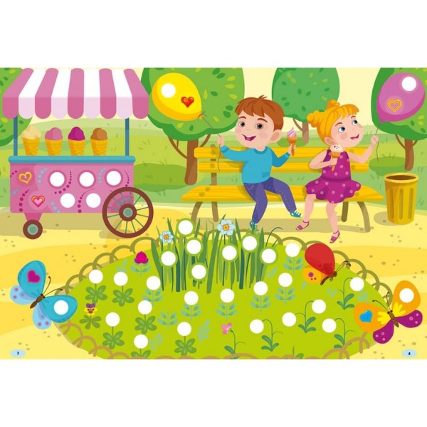 Наліпки-прикрашалки. Квіточки й сердечка (українською мовою)