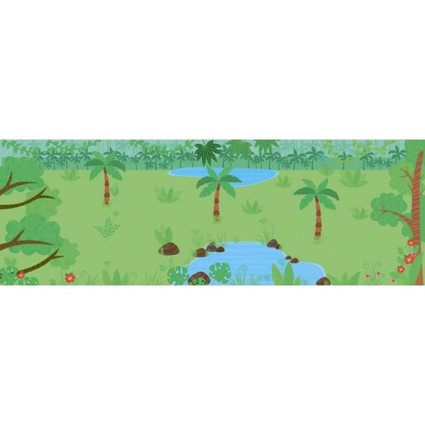 Панорамка-енциклопедія. Дивовижні джунглі (+ багаторазові наліпки) (українською мовою)