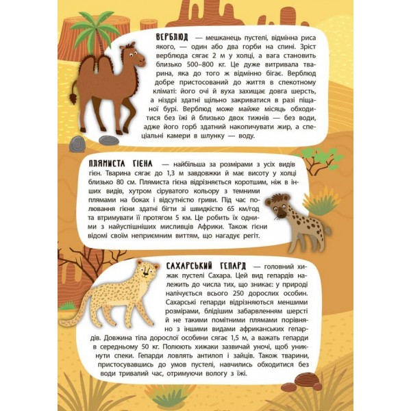 Панорамка-енциклопедія. Спекотна пустеля (+ багаторазові наліпки) (українською мовою)