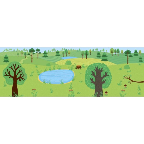 Панорамка-енциклопедія. Таємничий ліс (+ багаторазові наліпки) (українською мовою)