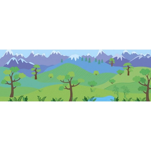 Панорамка-енциклопедія. Величні гори (+ багаторазові наліпки) (українською мовою)