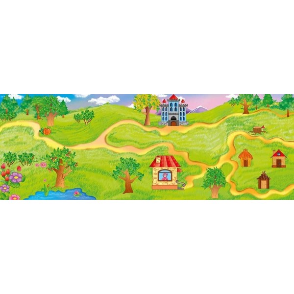 Панорамка-гра. Казковий світ (+ багаторазові наліпки) (українською мовою)