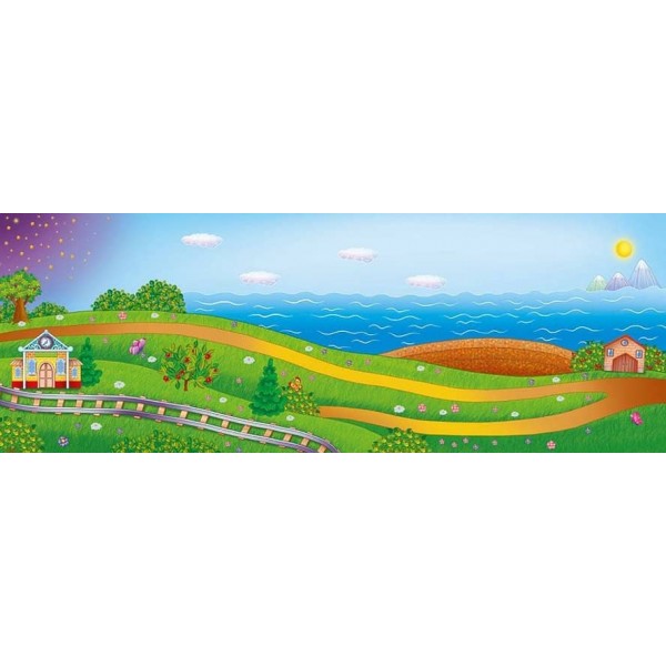 Панорамка-гра. Чудовий транспорт (багаторазові наліпки) (українською мовою)