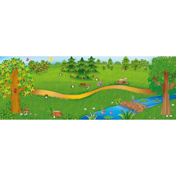 Панорамка-гра. Лісові мешканці (багаторазові наліпки) (українською мовою)