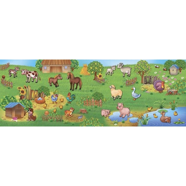 Панорамка-гра. На фермі (багаторазові наліпки) (українською мовою)