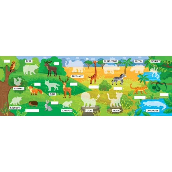 Перші слова. Дикі тварини. Wild Animals (+ наліпки) (українською мовою)(англійською мовою)