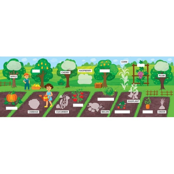 Перші слова. Фрукти та овочі. Fruit and Vegetables (+ наліпки) (українською мовою) (англійською мовою)