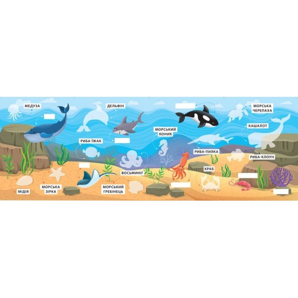 Перші слова. Синє море (+ наліпки) (українською мовою)