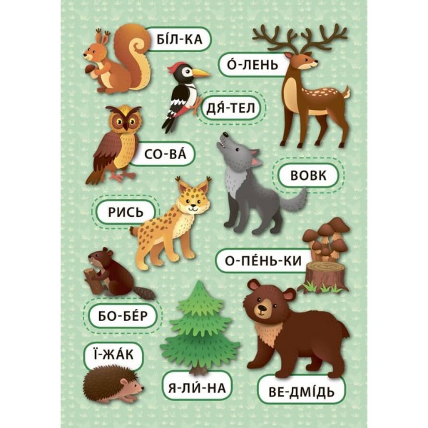 Перші слова. Таємничий ліс (+ наліпки) (українською мовою)