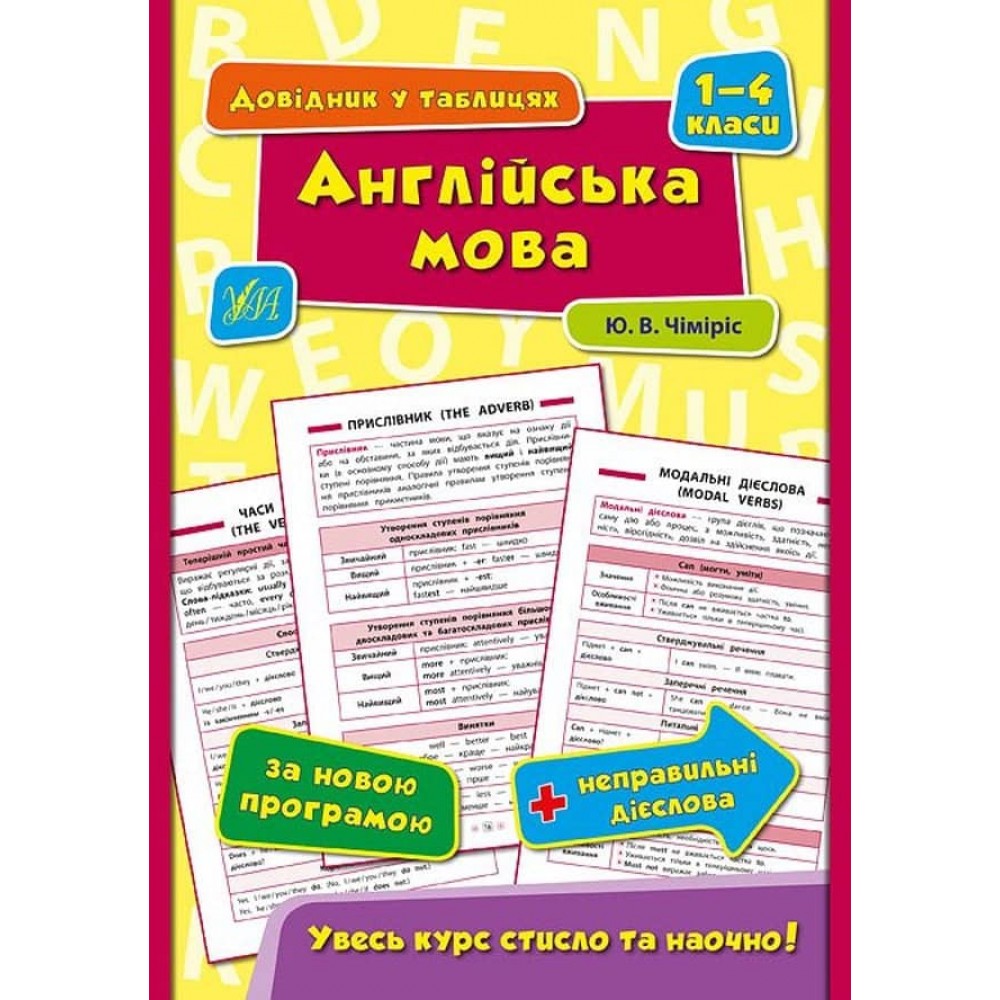 Довідник у таблицях (1-4 класи). Англійська мова. 1–4 класи (українською мовою)