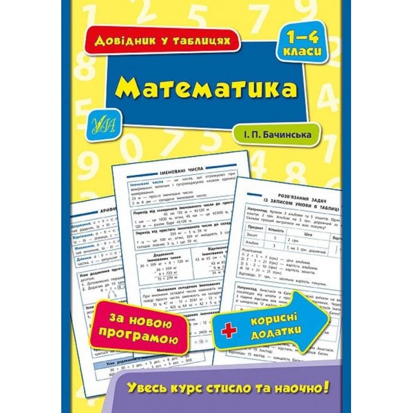 Довідник у таблицях (1-4 класи). Математика. 1–4 класи (українською мовою)