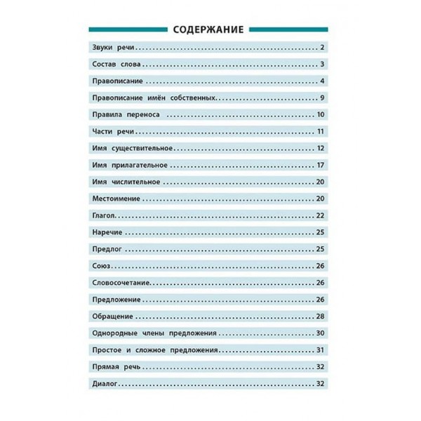 Довідник у таблицях (1-4 класи). Російська мова. 1–4 класи (російською мовою)