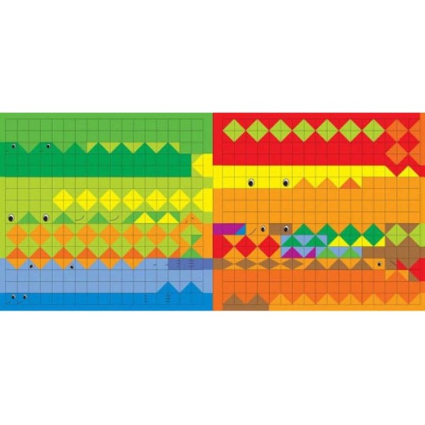 Супермозаїка з наліпок. Динозаврики (українською мовою)