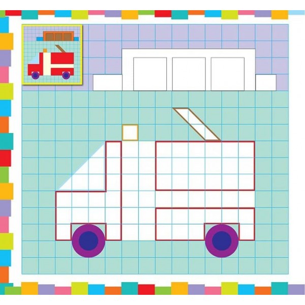 Супермозаїка з наліпок. Машинки (українською мовою)