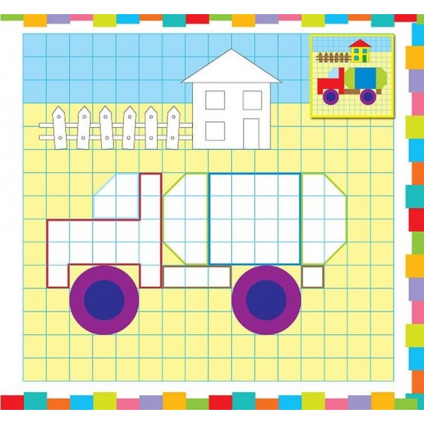 Супермозаїка з наліпок. Машинки (українською мовою)